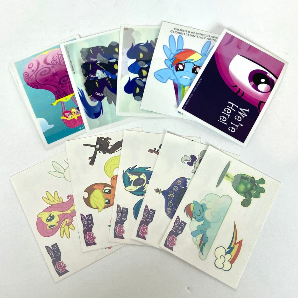 My Little Pony G4 Enterplay Dog Tags Trading Sticker Decals & Tattoo Cards Lot